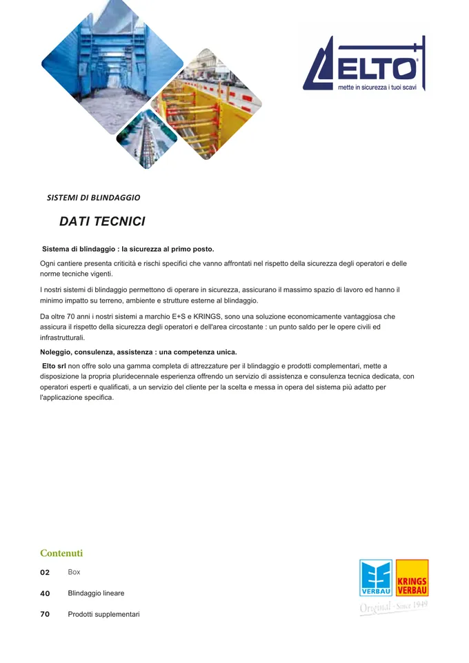 Copertina catalogo sistemi di blindaggio ELTO